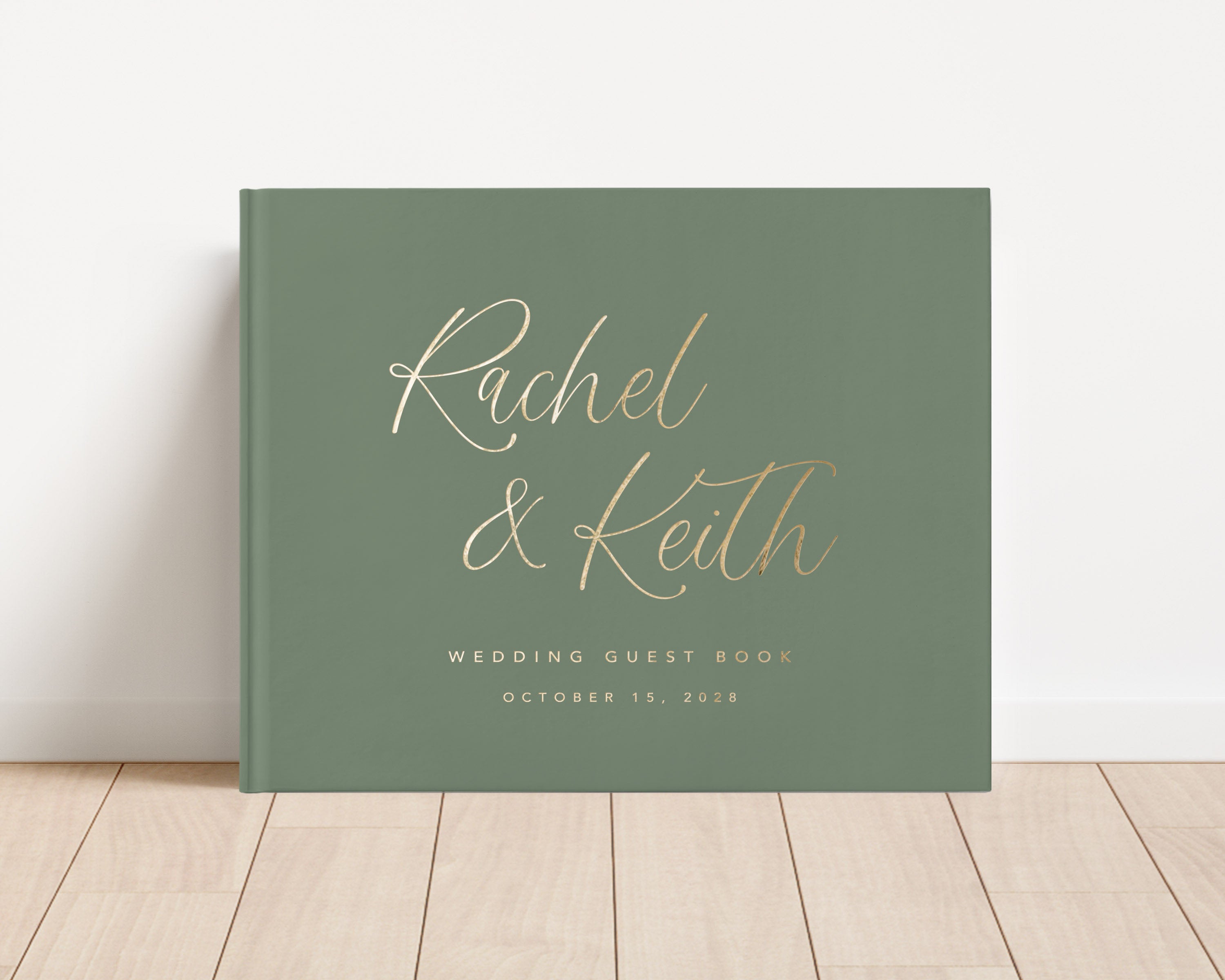 Luxury Gold foil Wedding Guest Book