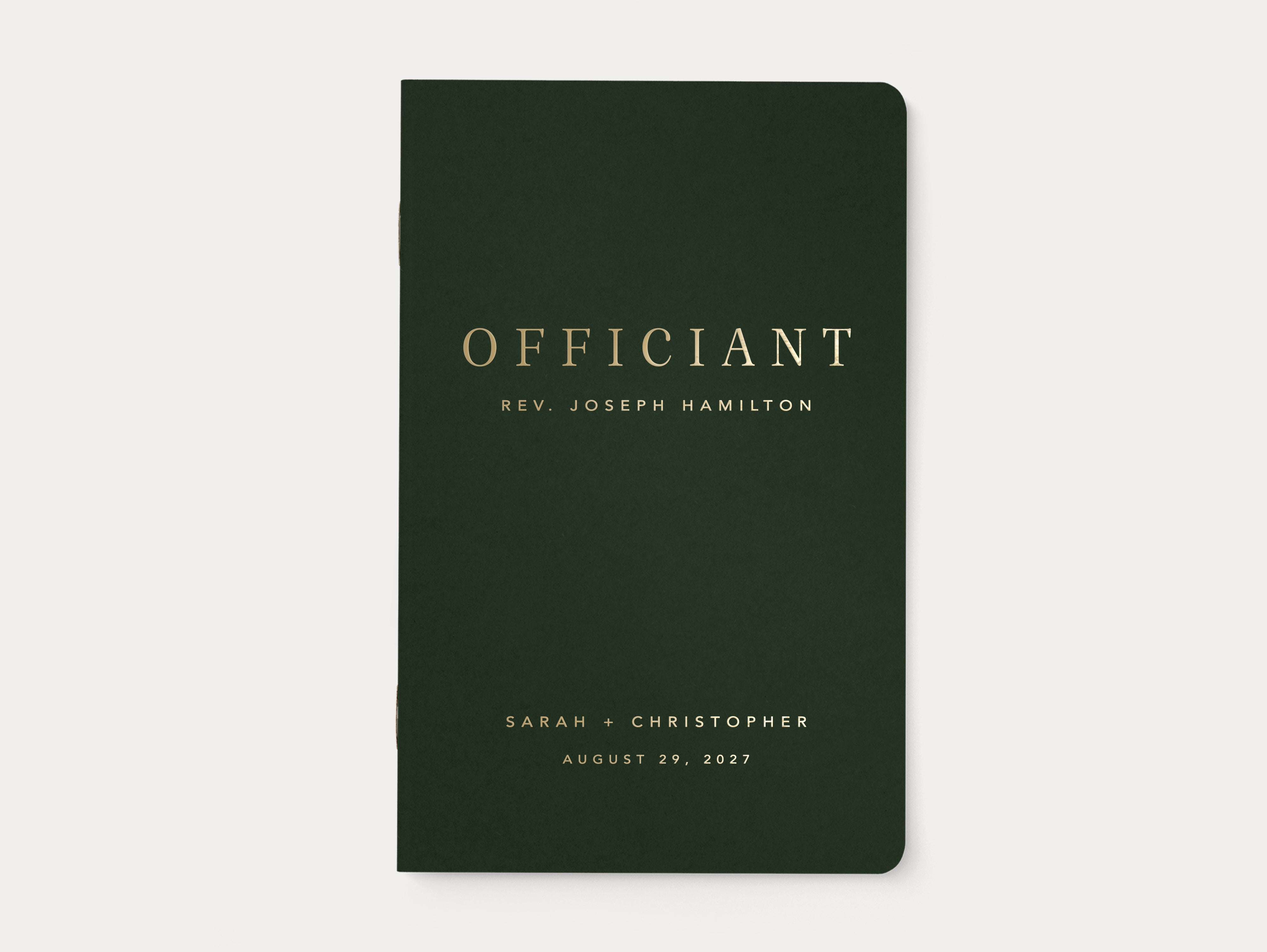 Personalized Officiant Ceremony Booklet